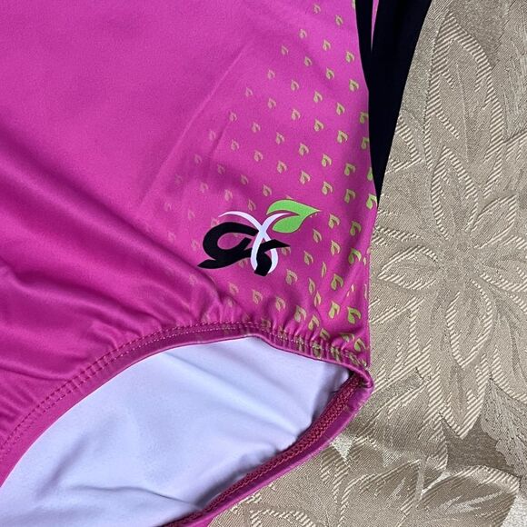 GK Elite Leotard Breast Cancer Awareness Sz XS AXS - Picture 3 of 6